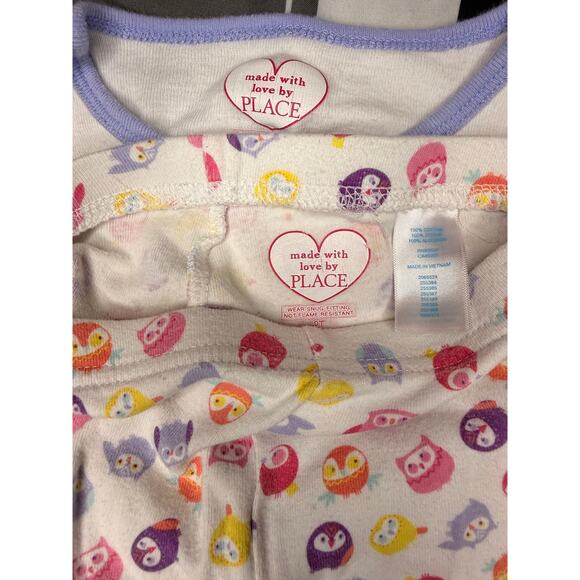 The Children’s Place Toddler Girls 2T Pajama Set Bundle Owls & Poodles - Picture 6 of 7